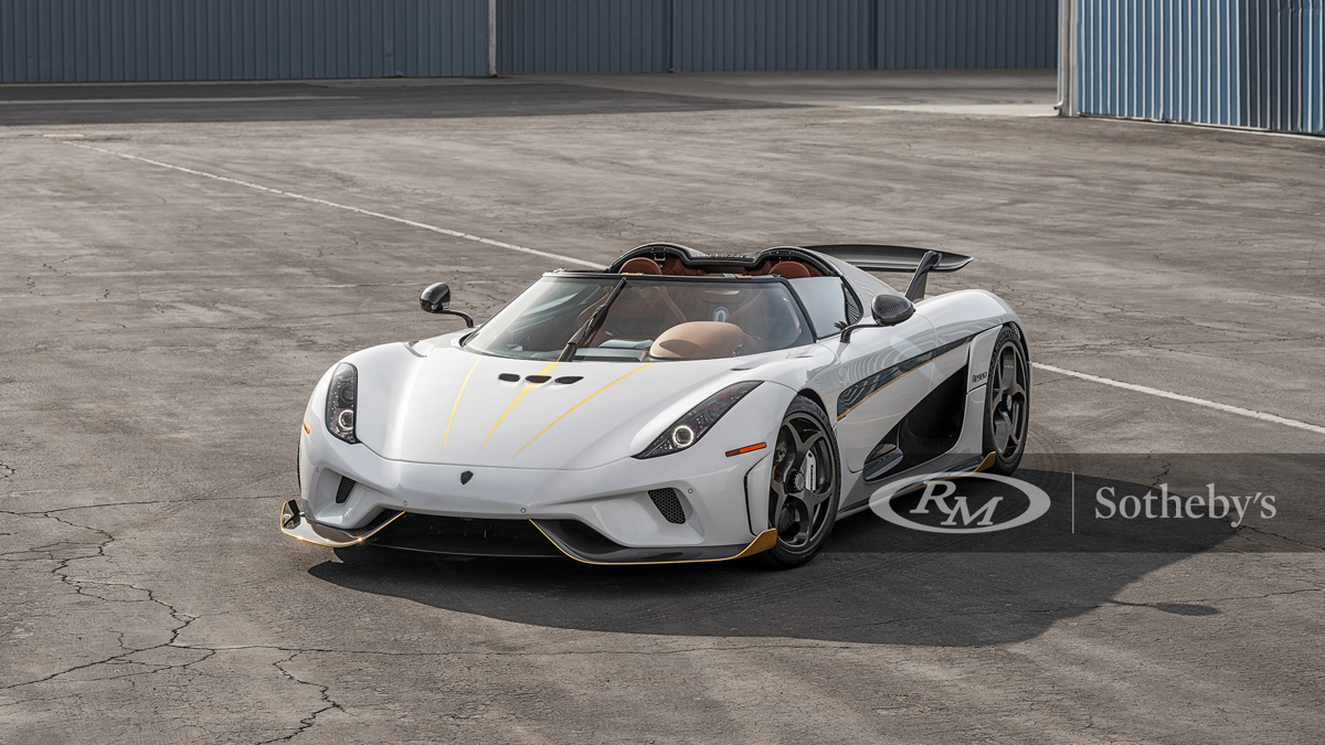 Crystal White/Clear Carbon 2019 Koenigsegg Regera available at RM Sotheby’s Arizona Live Auction 2021